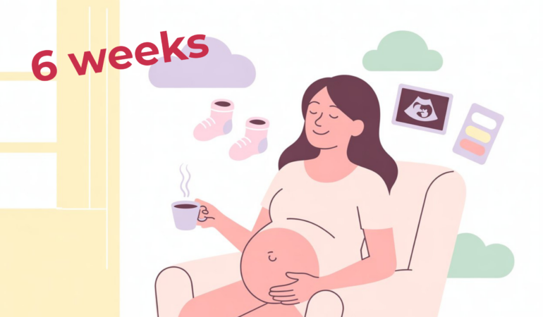 6 weeks pregnant, pregnancy tips, pregnancy announcement, first trimester tips