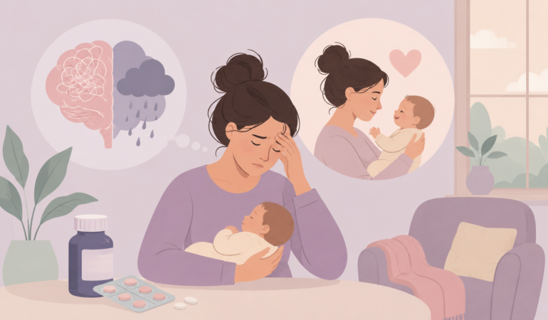 antidepressants for postpartum depression, postnatal depression and medication, PPD and medication